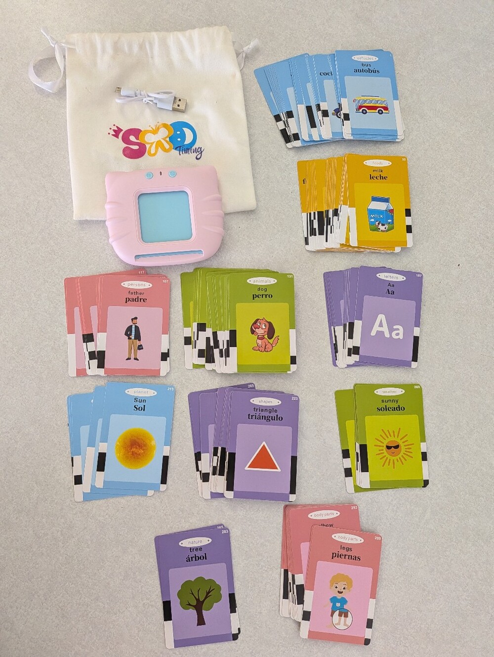 Timing SXD Bilingual Talking Flash Card Reader For Kids